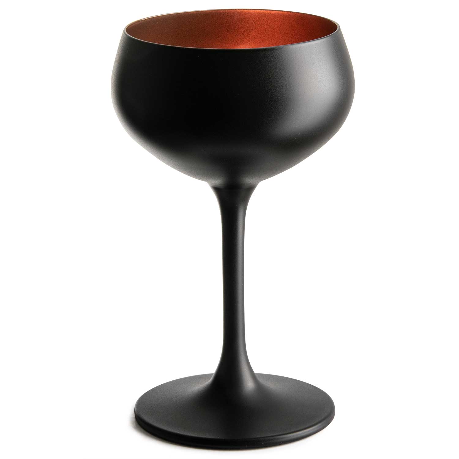 Bicchiere Cocktail Champagne Nero Coupe 21cl Oro Nero