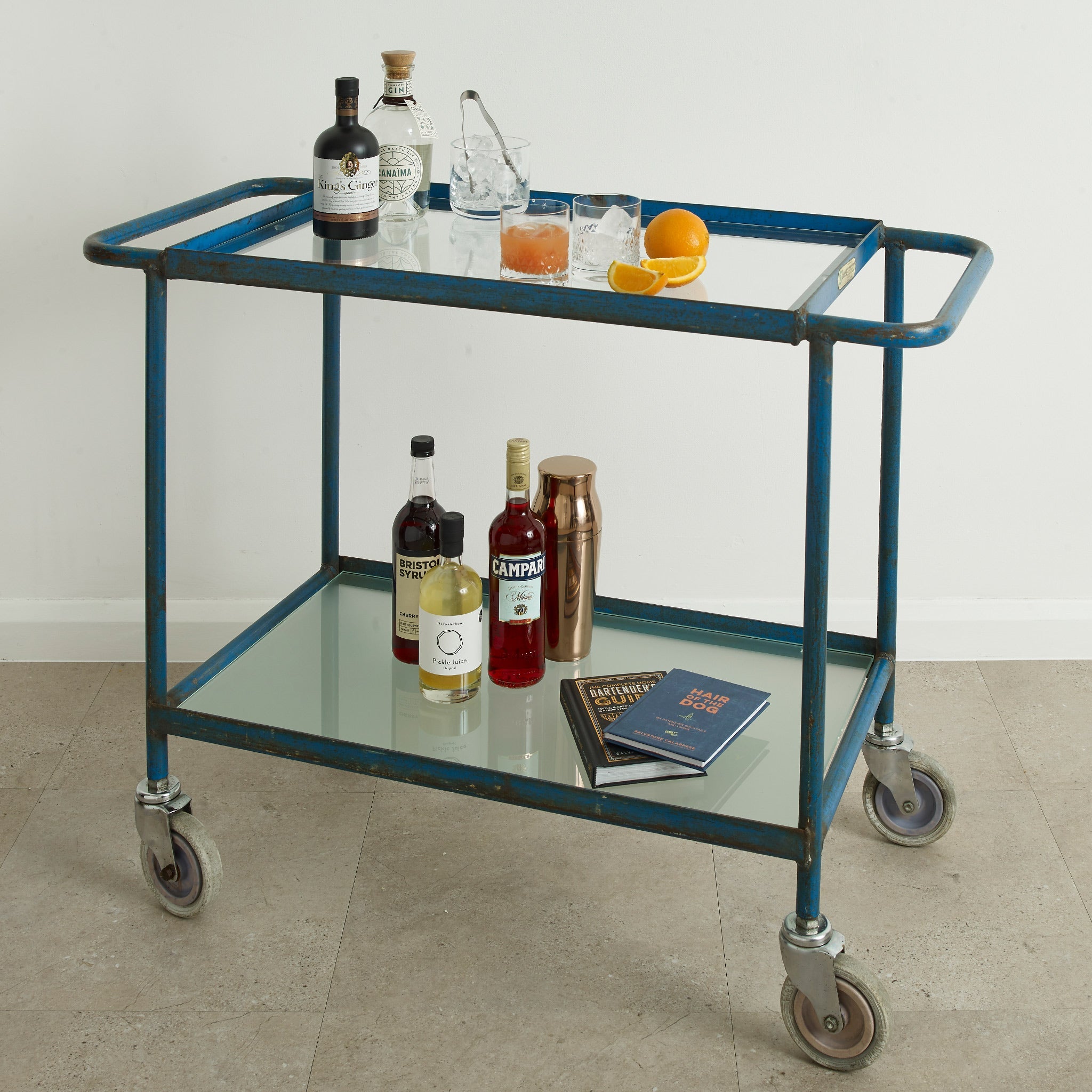 Geest Industrial Trolley  1950's - Blue