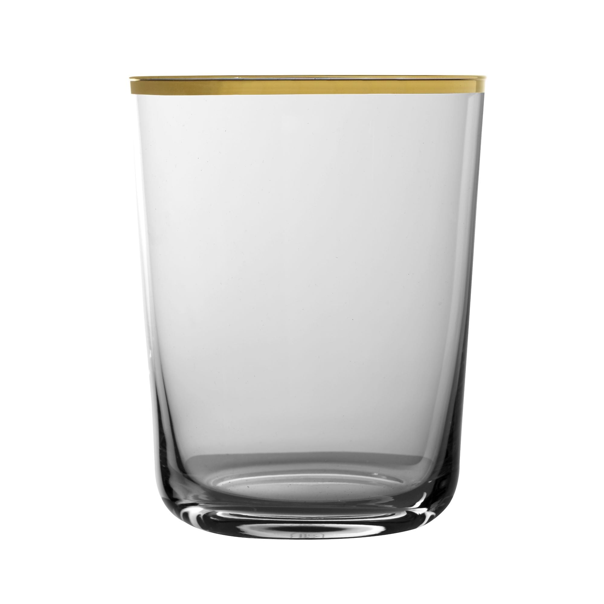 Vaso Fluet Doble Old Fashioned Borde Dorado - 45cl